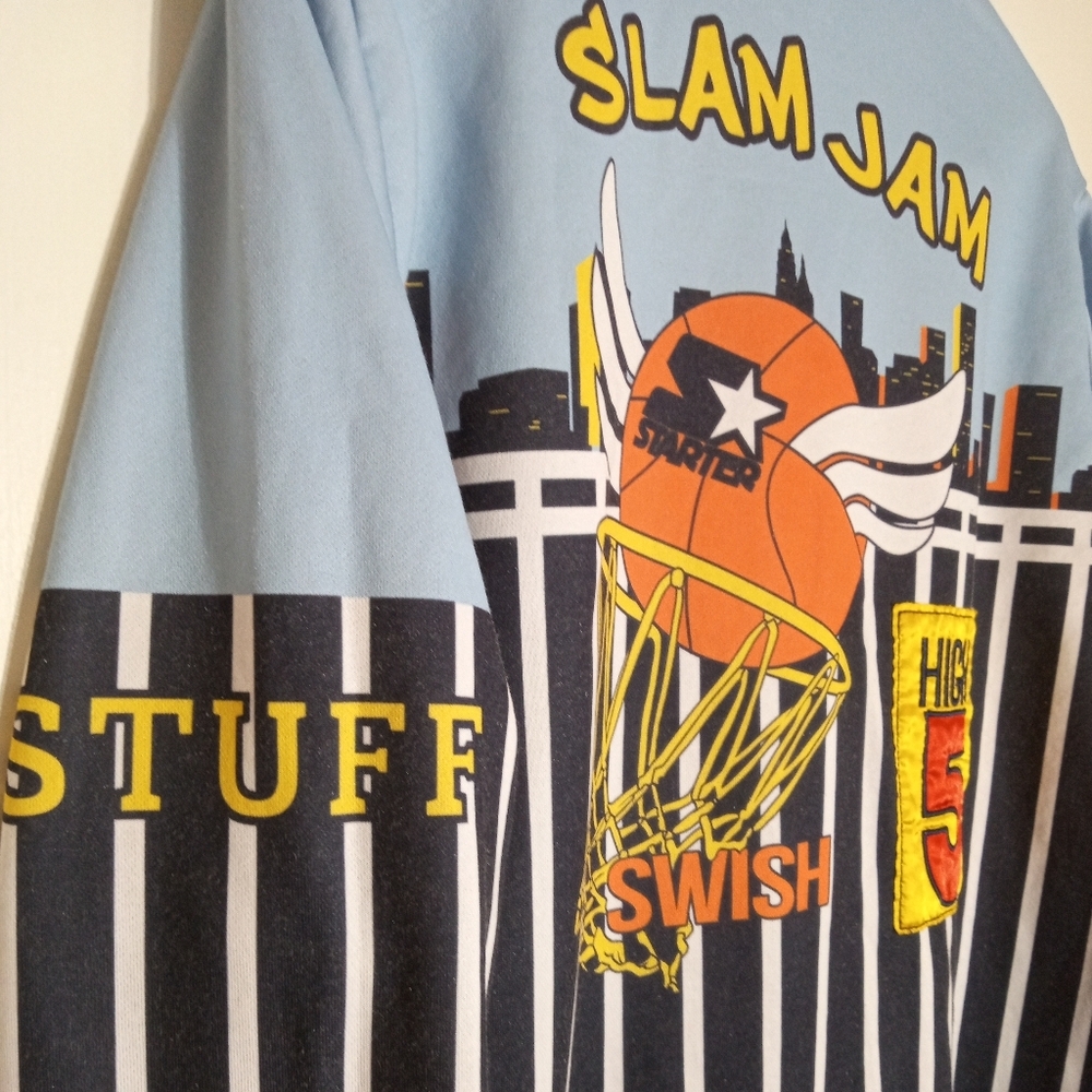 Starter Black Label City Players Blue and Black Sweatshirt - Picture 7 of 8